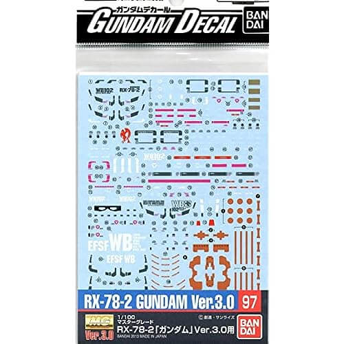 GUNDAM - DECAL 97 MG 1/100 Gundam Ver. 3.0 | BANDAI