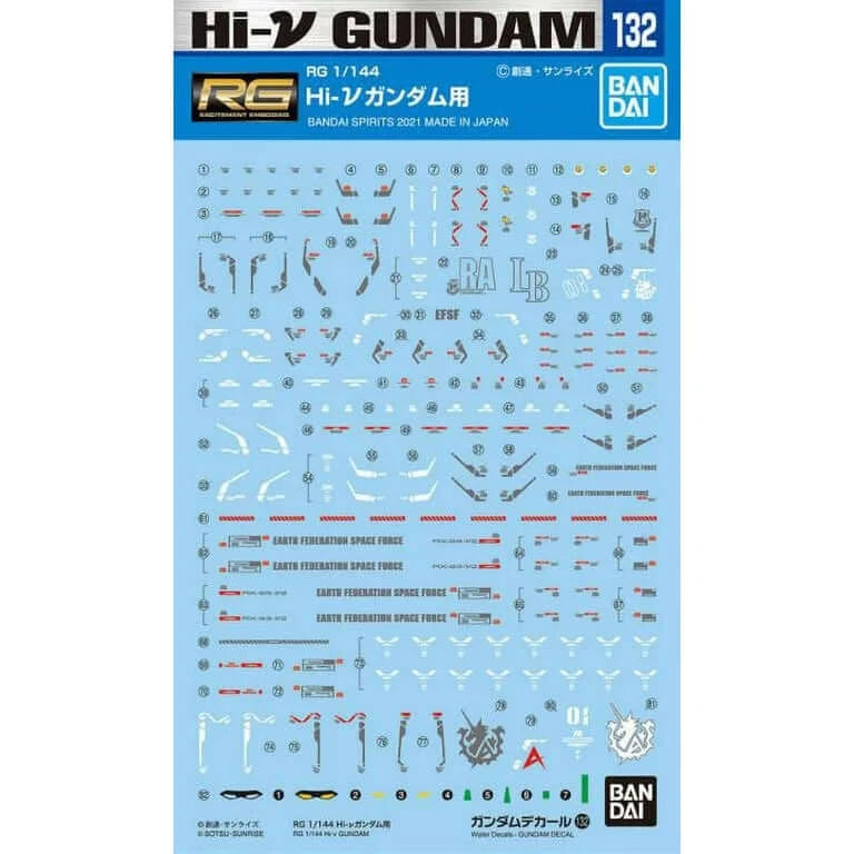 GUNDAM - DECAL 132 RG 1/144 Hi-vGUNDAM | BANDAI