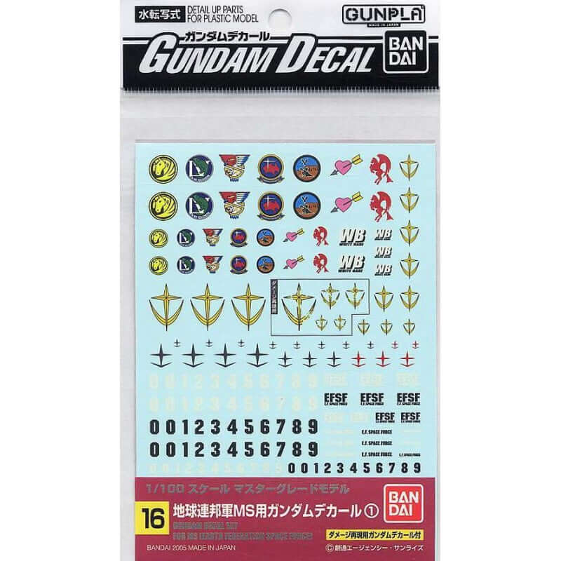 GUNDAM - DECAL 16 MG Multiuse Federation | BANDAI